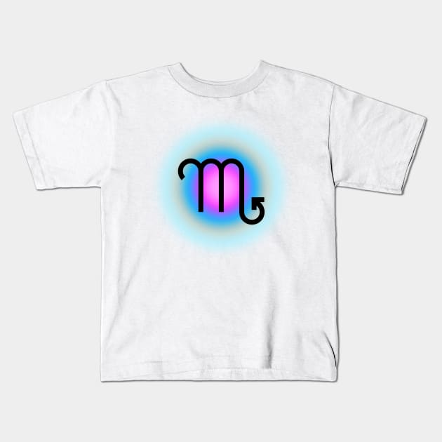 Glowing Aura Virgo Sign Zodiac Kids T-Shirt by Scarlett Blue